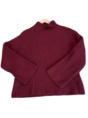 Sweet Baby Jamie Sweater - Women's Small Red - Ribbed Turtleneck